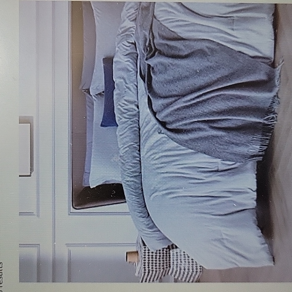 BEDSURE Queen 3pc comforter set Gray Cationic Dyed All Season 88X88" 2 sham New